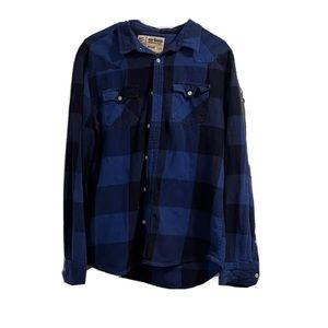 Urban pipeline Blue flannel medium